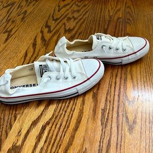 White low rise converse